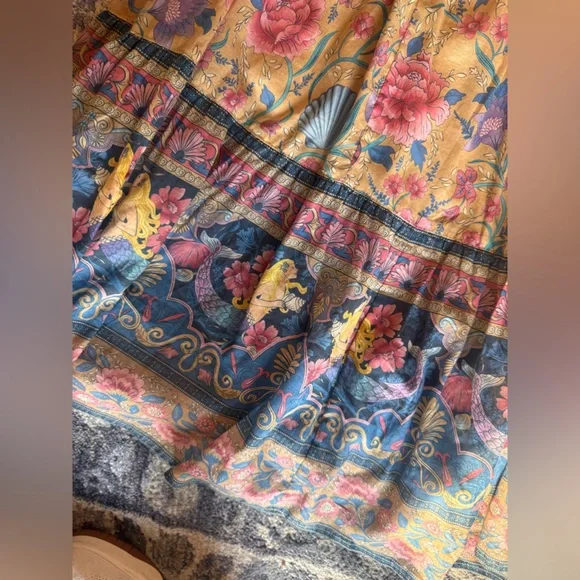 Spell Multicolor Seashell Mermaid Floral Skirt and Blouse Set - Picture 3 of 8